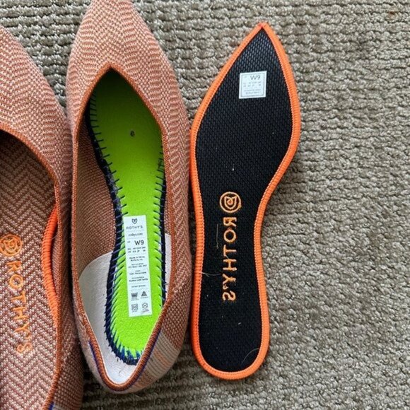 Rothy's Camel Herringbone Merino The Point - Picture 5 of 9